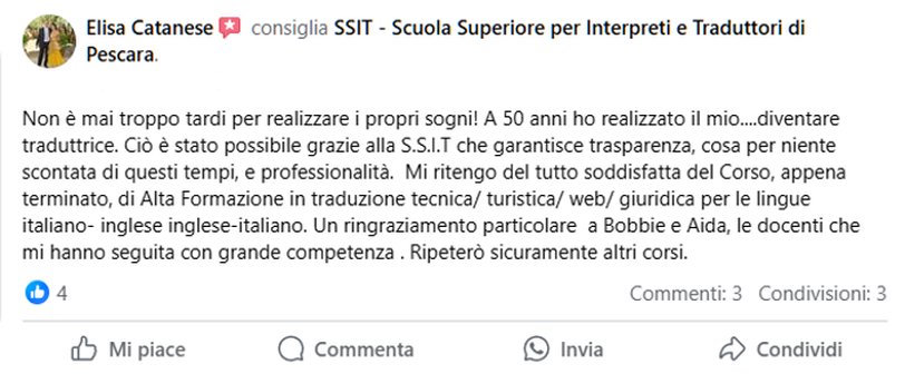 Elisa Catanese recensione SSIT Pescara